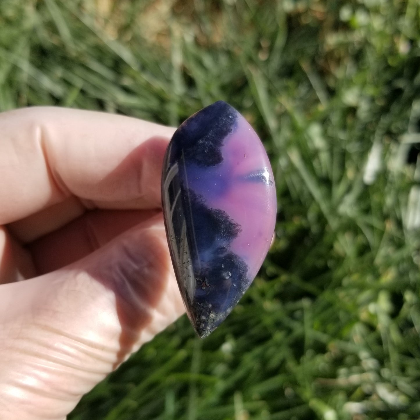 Large Purple Moss Agate Cabochon