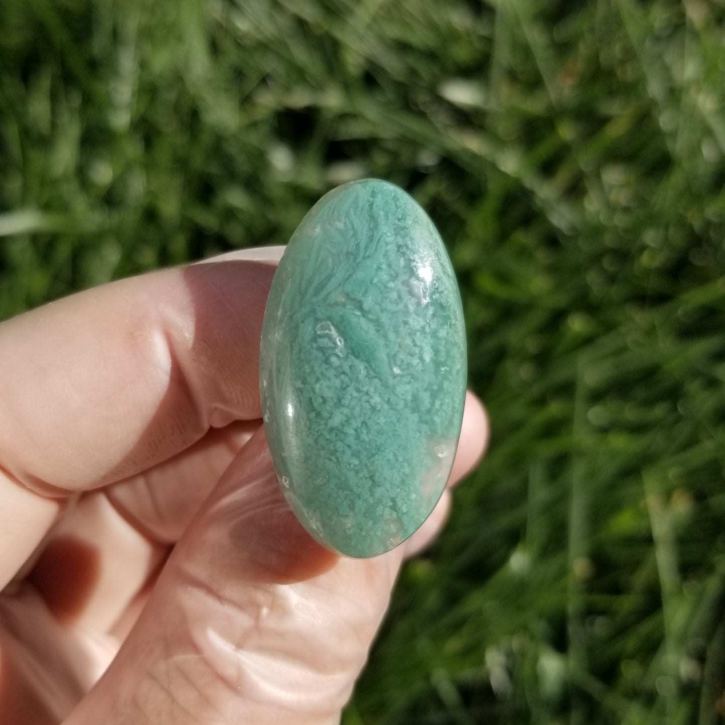 Mtoralite (Chrome Chalcedony) Cabochon